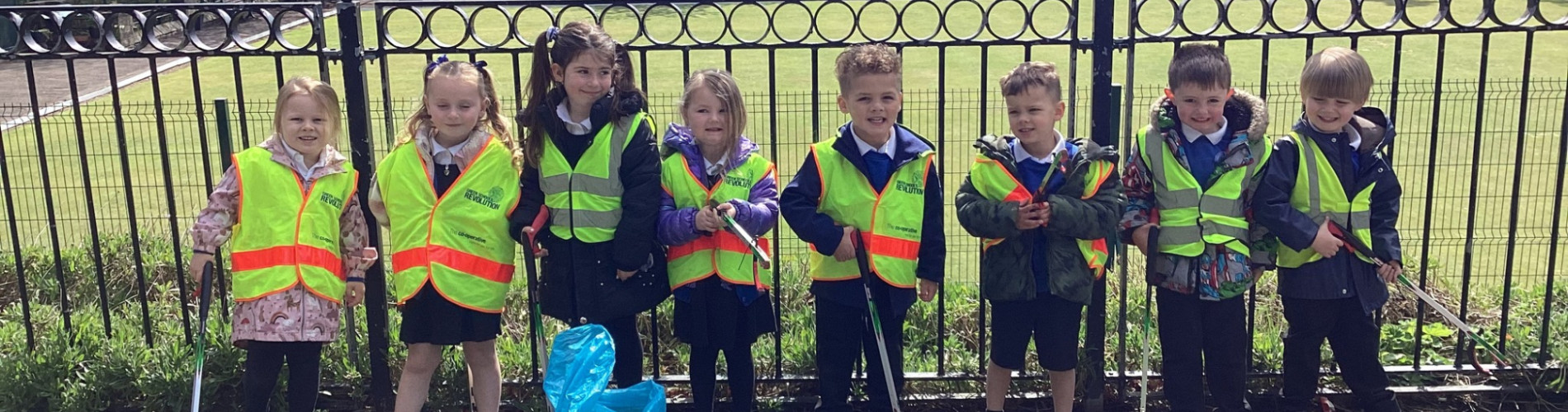 Litter picking in the park